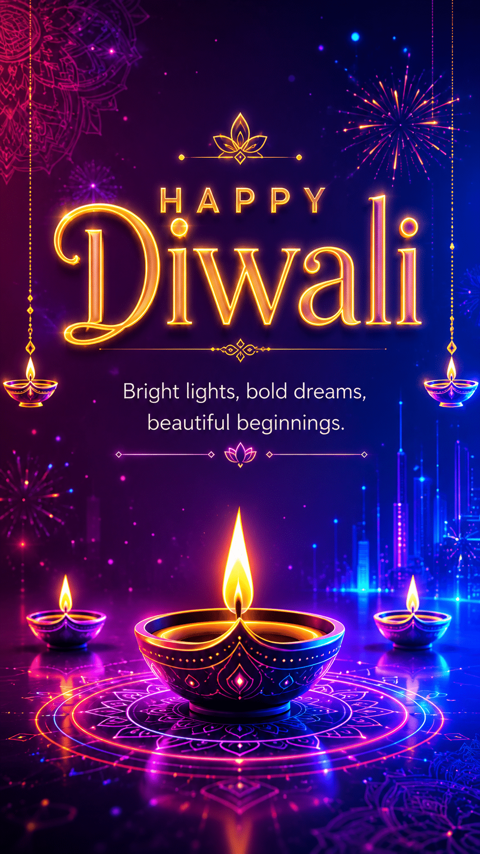 Diwali market street festive image