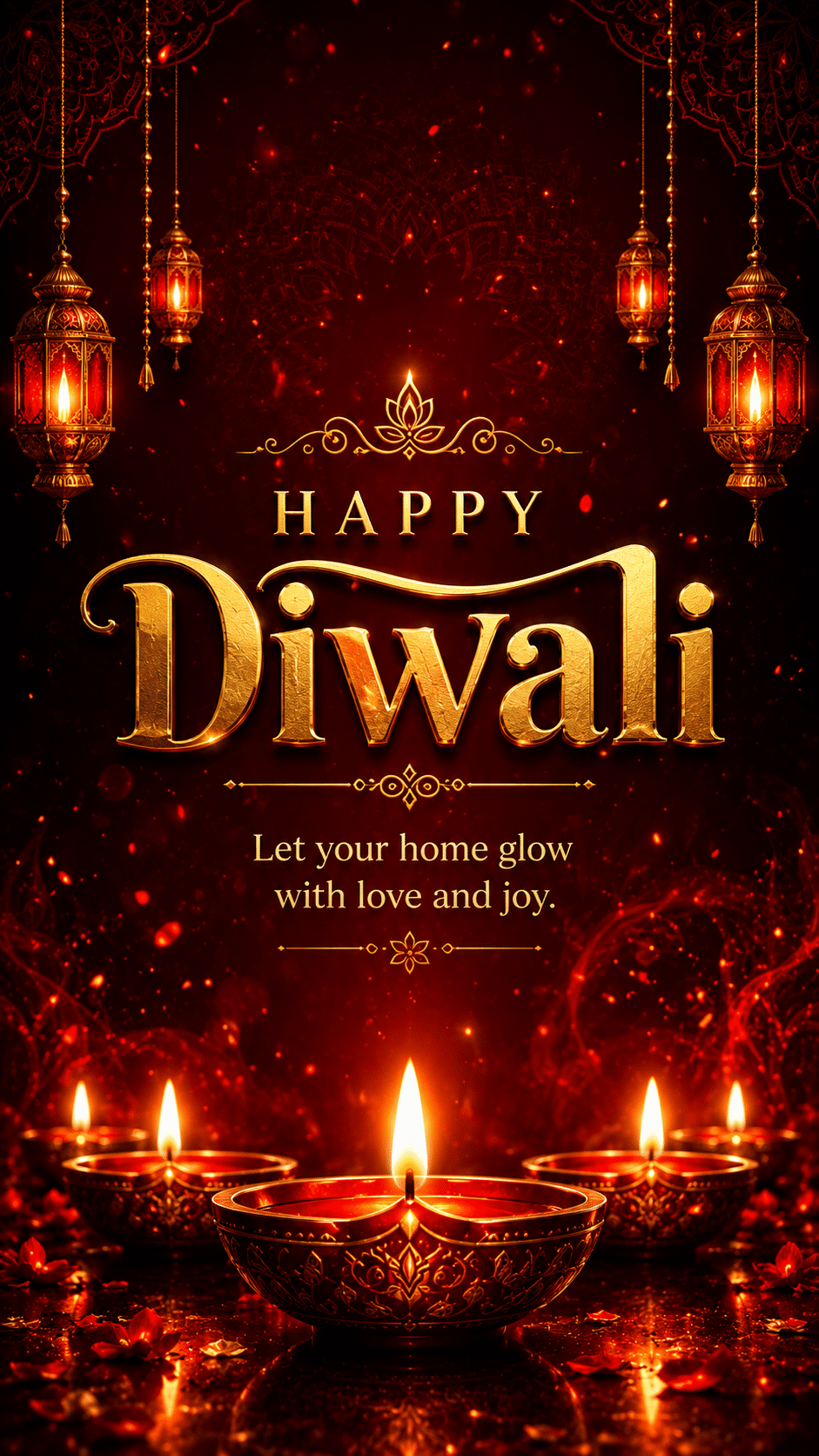Modern social media Happy Diwali image